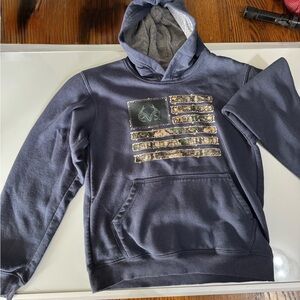 Realtree Navy Hoodie with Camo Flag